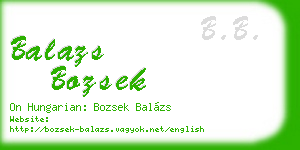 balazs bozsek business card